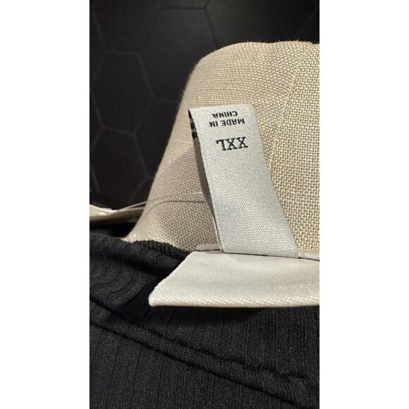 Women’s Ribbed Black Long Sleeve Mock Neck Top , Stretch Mid Length Xx New W Tag - Picture 3 of 5